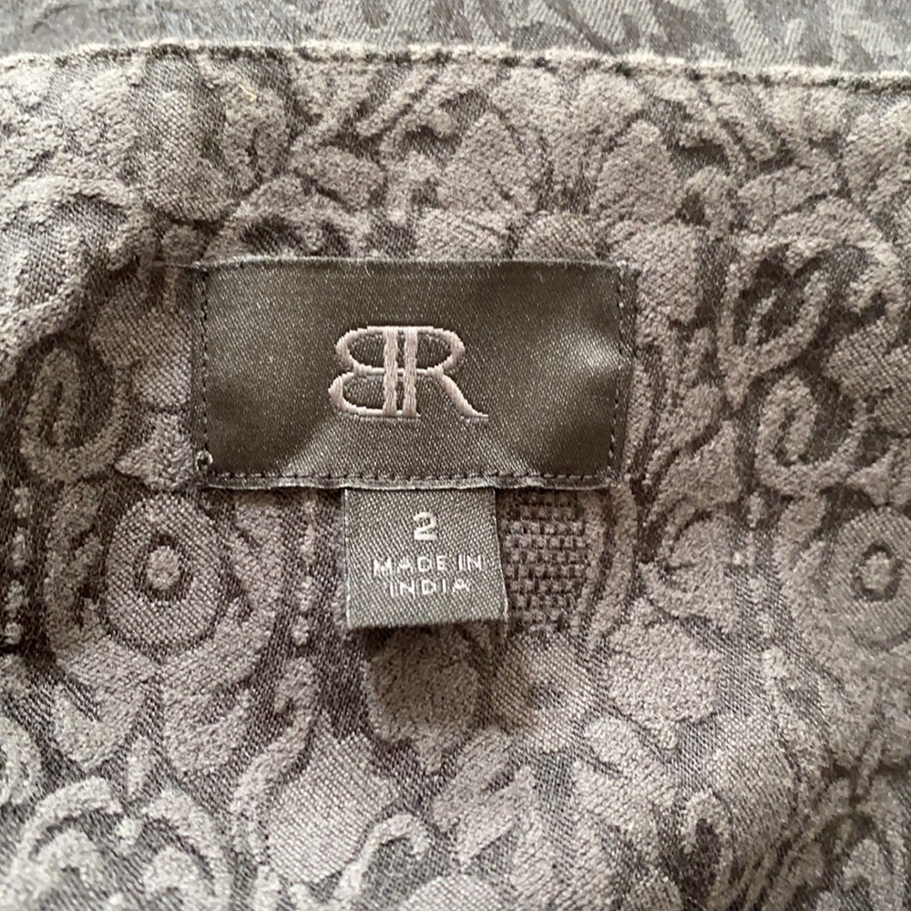 NWOT! Banana Republic Monogram Black Peplum Top - Picture 6 of 7